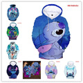 Unisex Kapuzenpullover Lilo Stitch 3D Hoodie Sweatshirt Pullover Pullover DE HOT