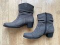 Gabor Stiefelette Gr 38 / 5 grau - wie neu