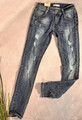 Super Stretch JEANS HOSE Skinny Fit  Distressed Denim  B046 M 36 38