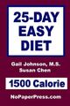 25-Day Easy Diet - 1500 Calorie by Johnson, Gail, Like New Used, Free P&P in ...