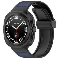 Für Samsung Galaxy Watch Ultra 47mm Silikon Leder Uhrenarmband Armband Ersatz