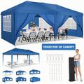 Pavillon 3x3/3x6m Wasserdicht Faltpavillon Pop Up Partyzelt Gartenzelt UV Schutz