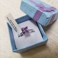 Afrikanischer Amethyst Solitär Ring, Gr. L, 6