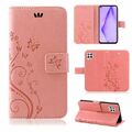 Huawei P40 Lite Handy Tasche Handyhülle Wallet Schutz Hülle Blumen Cover Etui