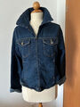 Damen Jeans Jacke Denim Übergangjacke Jeanshemd dunkelblau mit Reissversch Gr.42