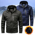 Winter Männer Fleece gefütterte Jacke Warmer Windbreaker Mantel Arbeitsjacke