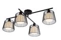 LUXUS DECKENSTRAHLER 4 FLAMMIG DECKENLAMPE DECKENLEUCHTE GITTER SCHWARZ 70291320