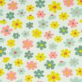 Alpenfleece Stoff Kuschelfleece Sweet Flowers Weiß ab 50 cm