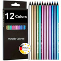 12x metallic glanz Buntstifte Farbstift Malstift Bunte Stifte malen zeichnen A4