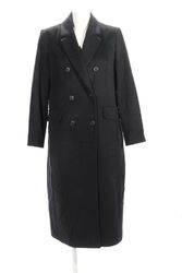 FUCHS SCHMITT Wollmantel Damen Gr. DE 42 schwarz Business-Look