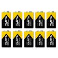 10x VARTA SUPERLIFE / Super Heavy Duty Batterie 9V Block Zink-Kohle Rauchmelder