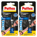 Pattex Sekundenkleber Alleskleber Ultra Gel für alle Materialien 2 x 3g Tube