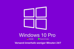 Microsoft Windows 10 Pro 32/64-Bit Versand innerhalb weniger Minuten per E-Mail