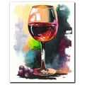 ORIGINAL Acryl Bild Gemälde Wein Abstrakte Malerei Glas Moderne Kunst HANDGEMALT