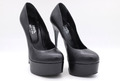 1969 Vero Cuoio Designer Pumps High Heels schwarz Leder Gr. 36 Made in Italy