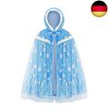 XEPST Kinder Umhang Prinzessin Blau Cape, Schneeflocke Prinzessin Umhang mit