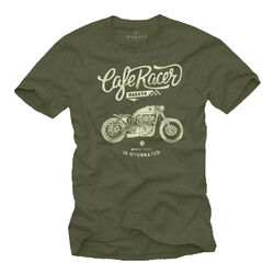 Vintage Cafe Racer T-Shirt für Biker Motorrad Geschenke Rocker Bekleidung