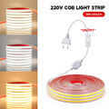 COB LED Streifen Stripe 230V AN/AUS Lichtleiste Lichtband Licht Selbstklebend DE