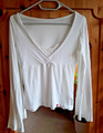 Leichtes Shirt Bluse Blusenshirt Edc by Esprit Baumwolle Creme Weiß  Gr. 36  S/M