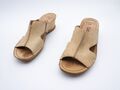 Gabor Damen Pantolette Sandale Sommerschuh Halbschuh beige Gr 40 EU Art 23794-56