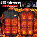 11-Zone Unisex USB Beheizbare Heizjacke Weste Heizweste Beheizte Wärmeweste Vest