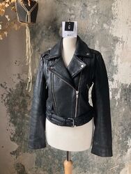 Object limitierte kurze Biker Nappa Lederjacke Trinna 34 36 XS S neu cropped NWT