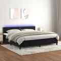 Boxspringbett Matratze LED Bett Bettgestell Polsterbett Lattenrost Samt vidaXL