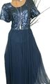 Sheego Eventkleid Abendkleid Kleid große Größen Gr. 44 bis 58 blau 609 (307) NEU