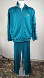 Diadora Anzug Voll Zwei Teile Gr. 52 Tracksuit Jacke Hose Herren Sport