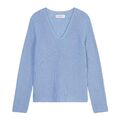 MARC O`POLO lässiger V-Neck Strickpullover aus 100% Baumwolle in Fresh Blue NEU