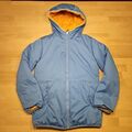 Tchibo TCM Wendejacke Steppjacke mit Kapuze blau / gelb  Gr. 140