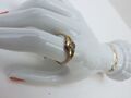 Art deco elegant Goldring weißer Stein 8 ct Gelbgold Ringgr 62