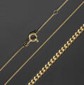 Panzerkette Massiv gelb Gold Kette Halskette Collier Echtschmuck Herren Damen 1A