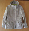 Neuw. s.Oliver coole sportliche Jacke Beige Gr. 34/36 AW:45cm L:64 cm Glanz TOP