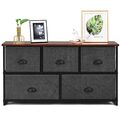 Stoff Schubladenschrank Kommode Sideboard Korbregal mit 5 Abnehmbar Schubladen