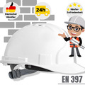 Bauhelm Schutzhelm ohne Gurtband Bauarbeiterhelm EN 397 Arbeitshelm Helm Weiß