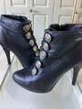 Guess Stiefelette Leder High Heels Uniformstil Innenplateau Gr. 37