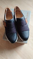 Clarks Sneakers, Tivoli Strap, Leder, schwarz, Gr. 38, wechselbare Einlage, neuw