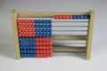 100`er Rechenrahmen rot-blau, Abakus, student`s abacus, System "Kühnel" ReWood®