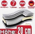 Matratze 7- Zonen H4 Orthopädisch Taschenfederkern 90x200  Fest Wendehilfe