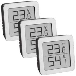 3er Multipack TFA Dostmann Thermo-/Hygrometer Silber, Schwarz