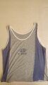 Tanktop Grau/Blau- Ärmelloses T-Shirt / Achselshirt