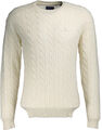 NEU ! GANT Herren Pullover D2. LAMBSWOOL CABLE CREW creme Gr. M