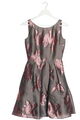 SWING A-Linien Kleid Damen Gr. DE 34 hellgrau-pink Elegant