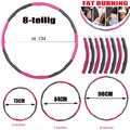 8 Teile Hula Hoop Reifen Fitness Schaumstoff Bauchtrainer Fitnesstraining 1KG--