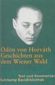 Geschichten aus dem Wiener Wald | Volksstück in drei Teilen | Ödön von Horvath |