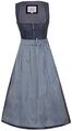 MarJo Dirndl Gusta Leinen nachtblau  Midi 75 cm Damen Gr. 34 36 38 40