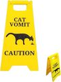 Funny & Cute Novelty Cat/Dog Vomit Sign for Pet Owners, Humorous Cat Decor 