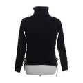 Black, Rollkragenpullover, Größe: XS, Schwarz, Einfarbig, Grobstrick