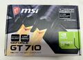 MSI NVIDIA GeForce GT 710 1GB DDR3, PCIe, HDMI, DVI, VGA, GT 710  Grafikkarte